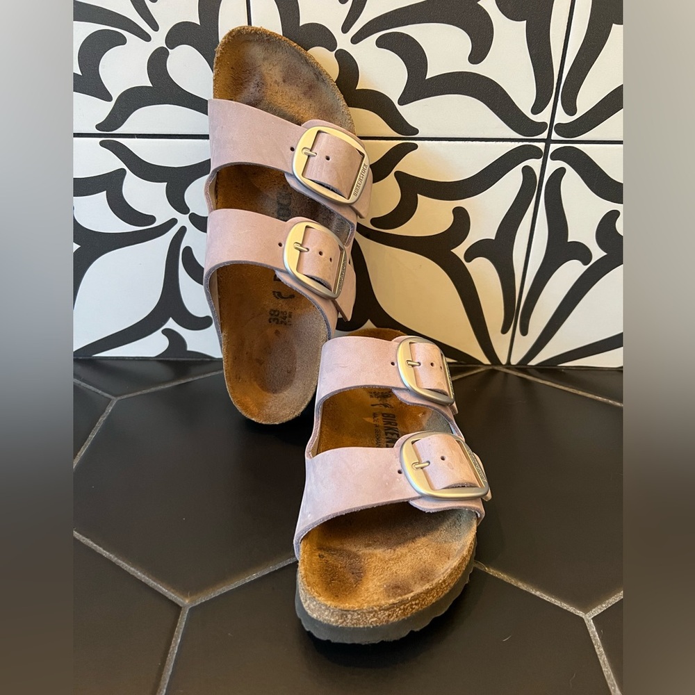 Birkenstock Arizona Sandals, Purple Fog, Size 38